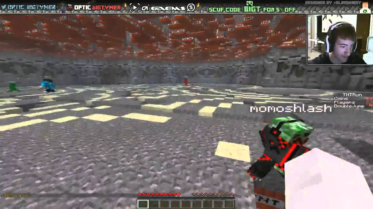 MINECRAFT: HIGH STAKES TNT RUN | OpTicBigTymeR