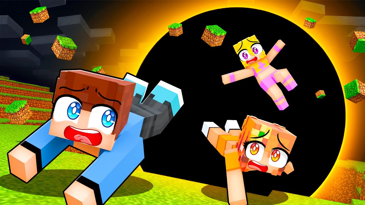 WIELKA CZARNA DZIURA WCIĄGA NAS w Minecraft!
