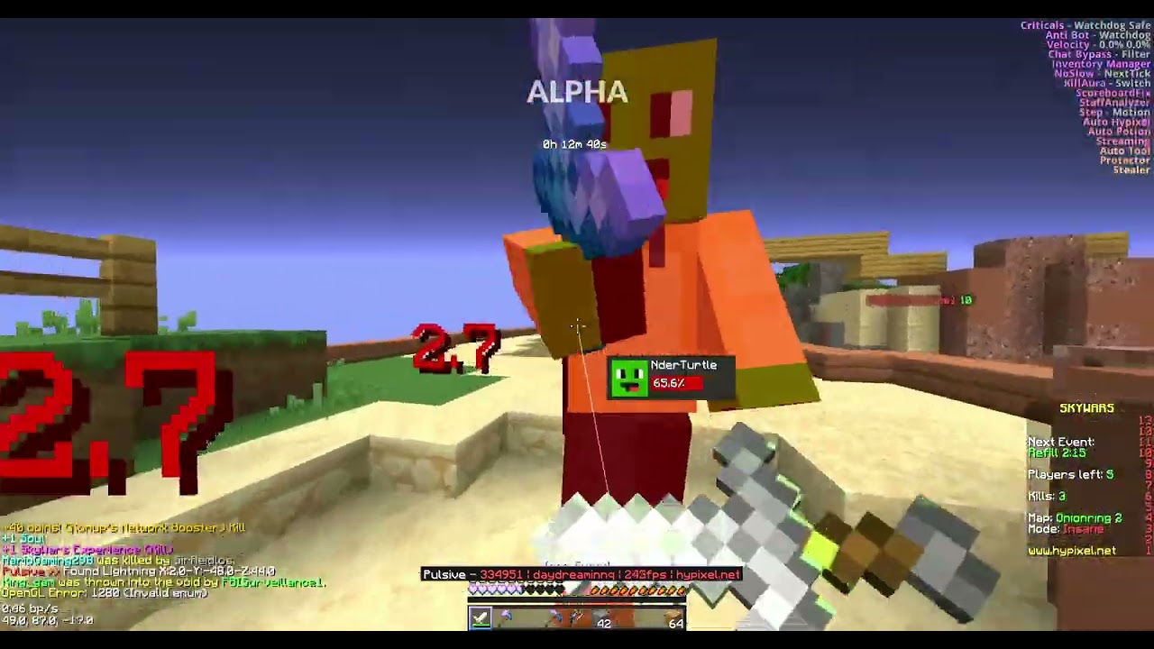 Pulsive 3.2 Minecraft Hacked Client Update
