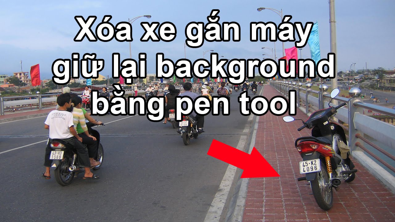 Photoshop CS6: Xóa đối tượng tạo background dùng pen tool.