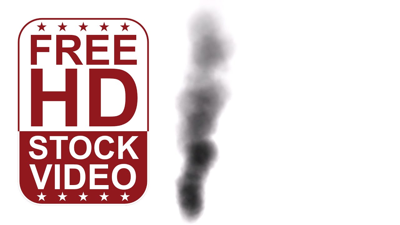 Free Stock Videos - black smoke on white background 2D animation
