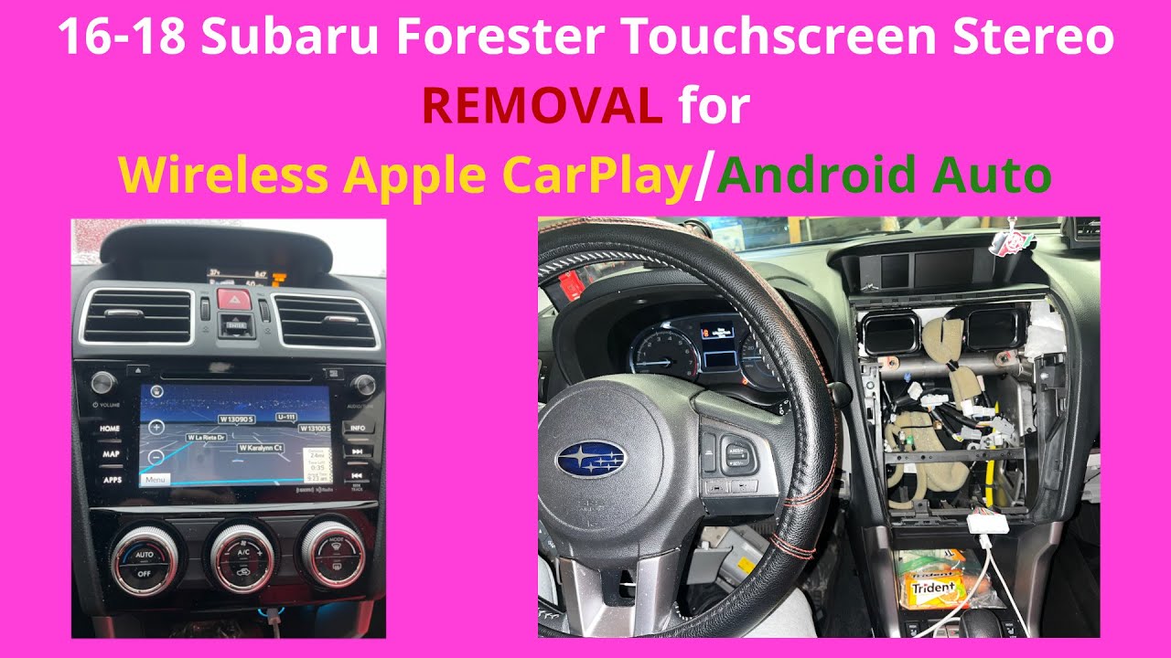 *Удаление стереосистемы* Subaru Forester 2.5i Limited 2016-2018