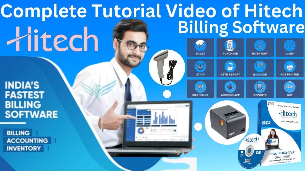 Hitech Billing Software Kaise Use Kare | Free Billing & Stock Inventory Software | How to use Hitech