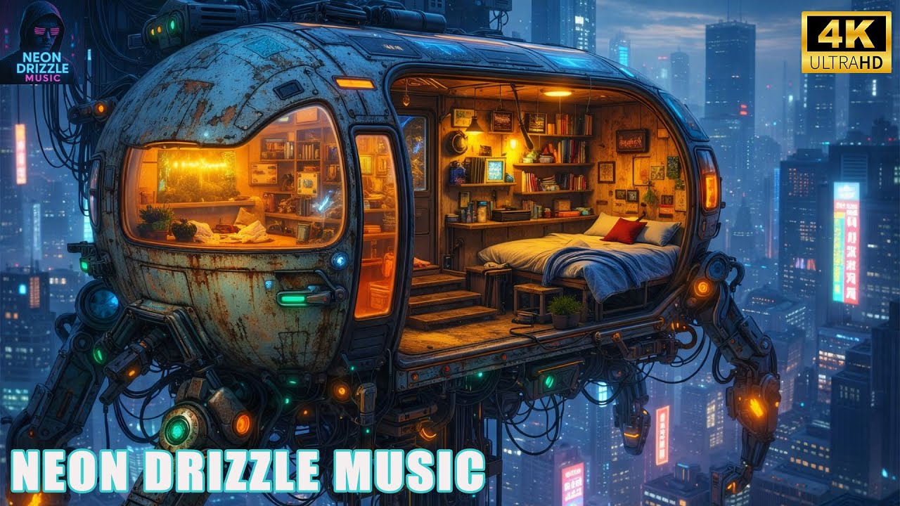Rainy Cyberpunk Nights 🌧️ Lofi Study Beats for Deep Focus, Relaxation & Peaceful Sleep Music