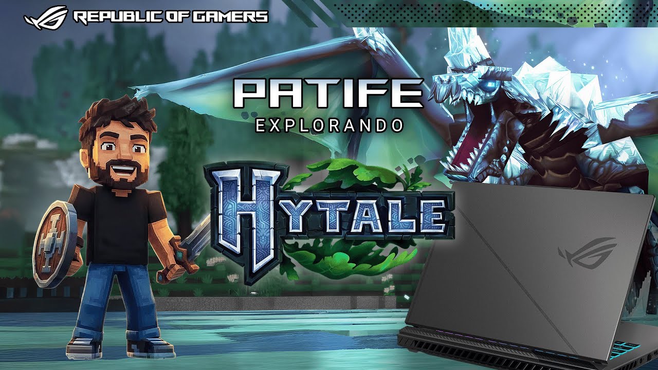 PATIFE EXPLORA HYTALE AO VIVO E DESCOBRE O QUE ESSE RPG SANDBOX OFERECE | ROG PLAYS