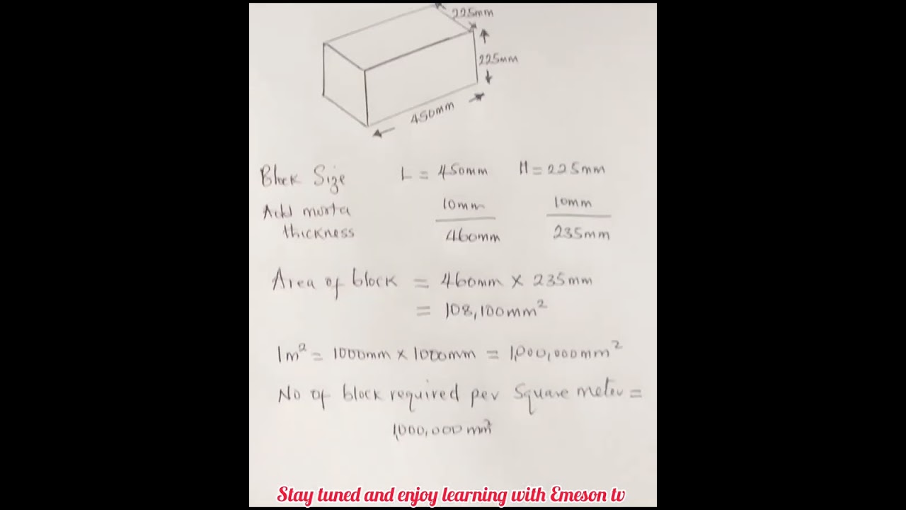 How to calculate number of blocks per walling 
