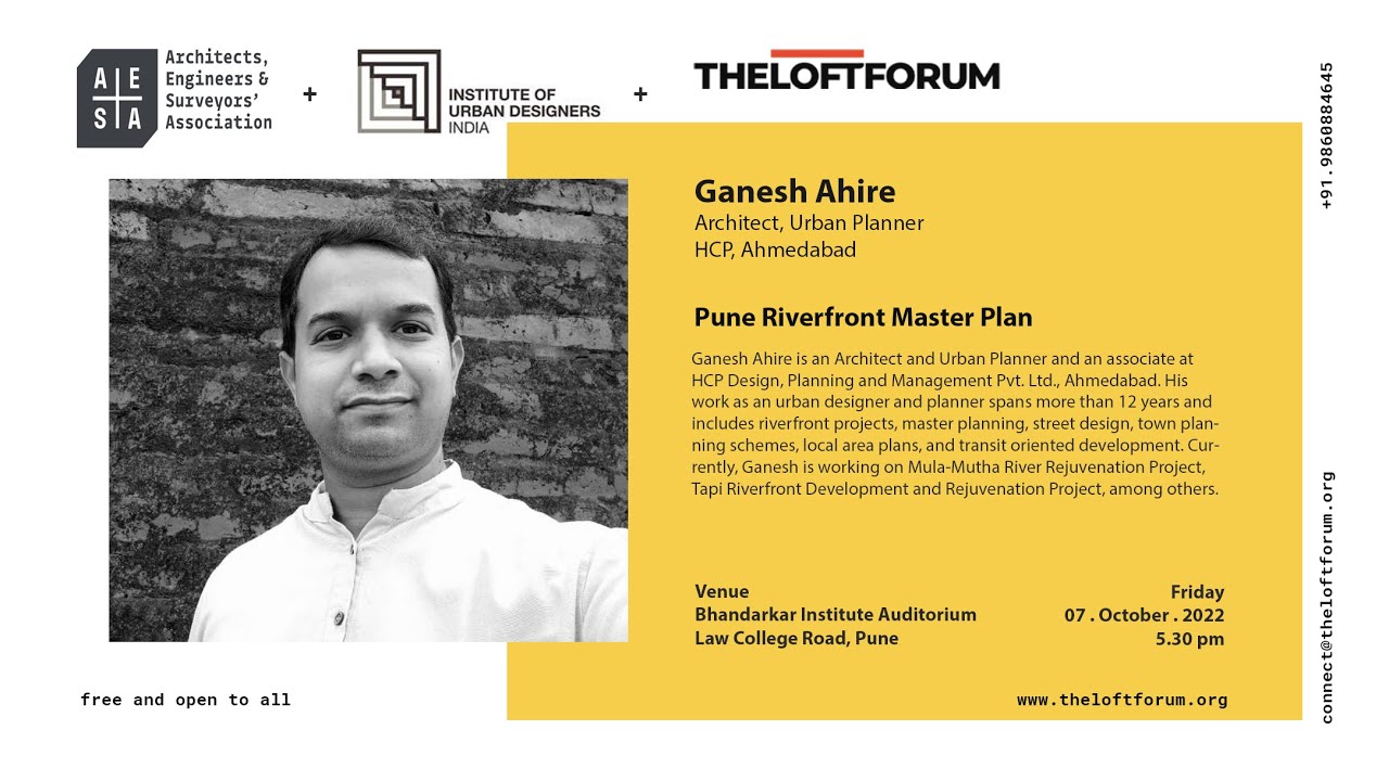 Talk | Ganesh Ahire | Pune Riverfront Development Master Plan