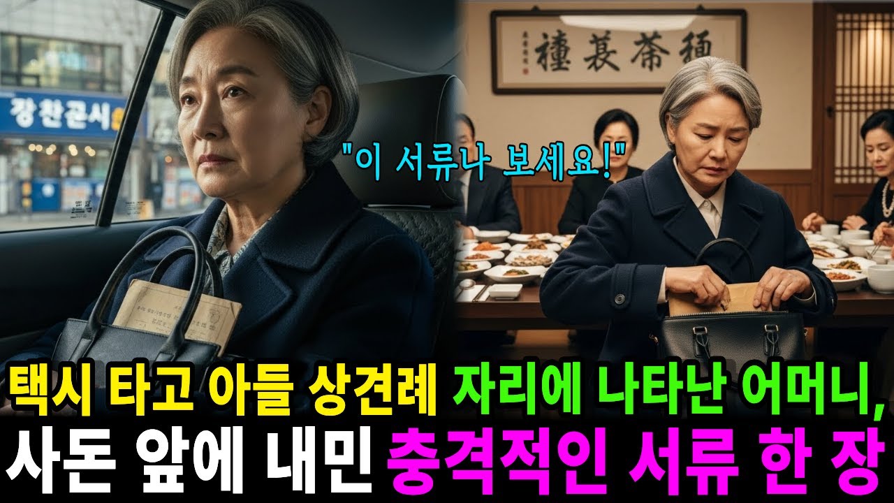 택시 타고 아들 상견례 자리에 나타난 어머니, 사돈 앞에 내민 충격적인 서류 한 장 I 시니어 사연 I 라디오 I 드라마 I 이야기 I 오디오북 I