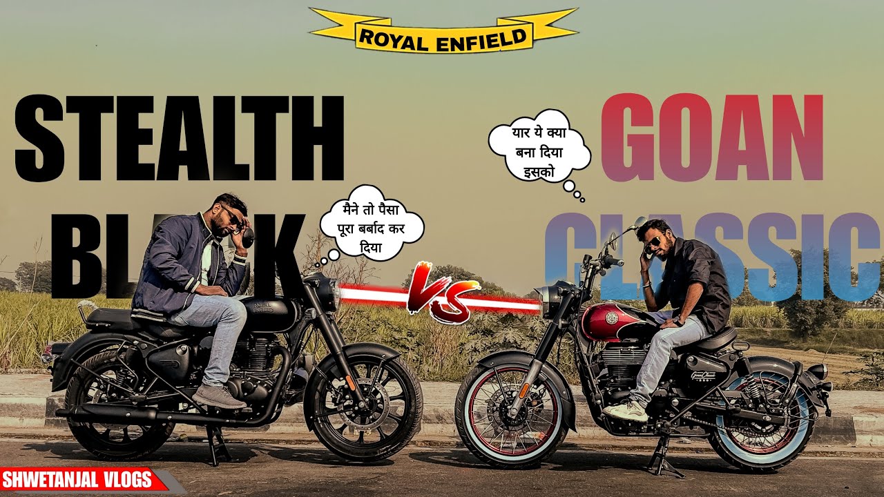 New Royal Enfield Goan classic 350 2024vs classic 350 stealth Black | Goan classic