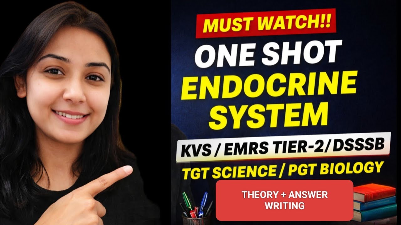 🔥Endocrine System in One Shot 🚀 TGT Science | PGT Biology | DSSSB KVS EMRS Tier-2#emrstier2#kvstier2