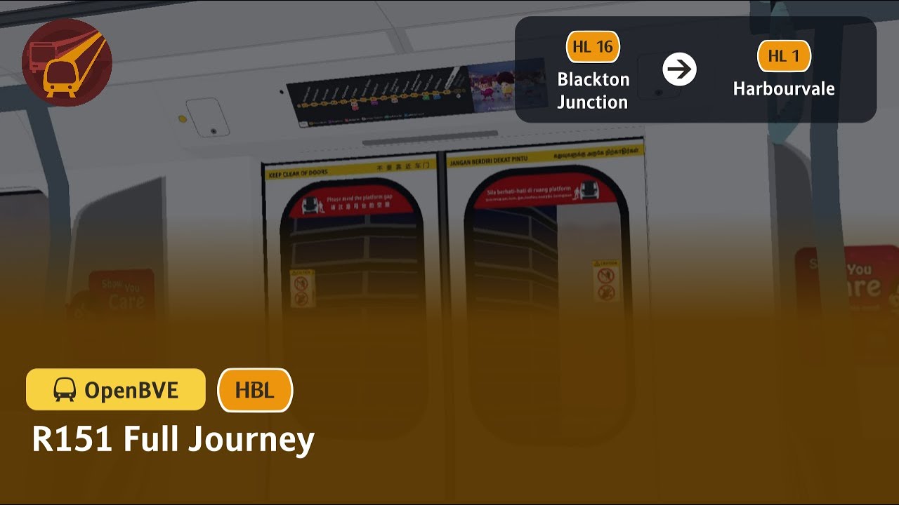 [OpenBVE] R151 Harbourvale Line Full Journey