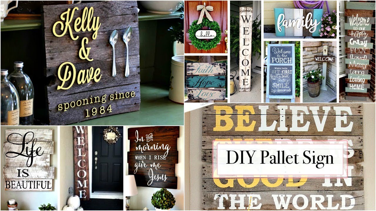 DIY Pallet Sign Tutorial | 40 DIY Pallet Sign Ideas  - Creative DIYs