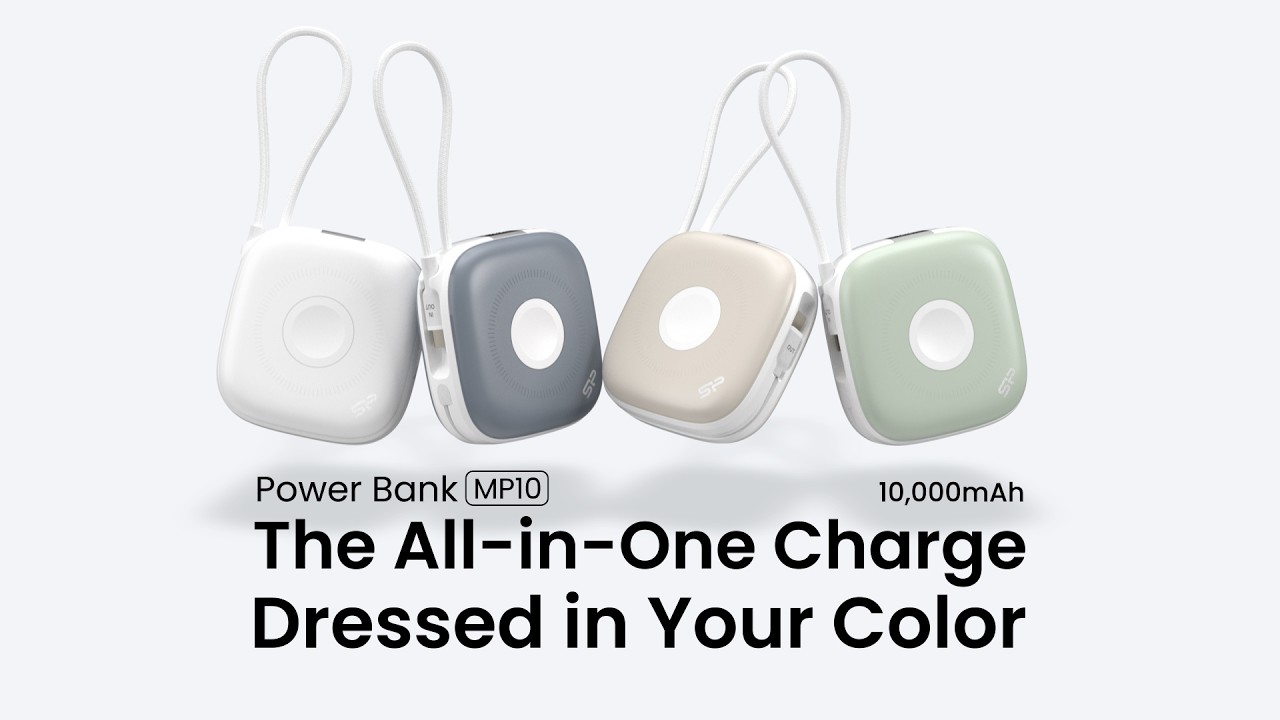 [Silicon Power-MP10] A Magnetic 10,000mAh Power Bank with Dual Built-in USB-C Cables