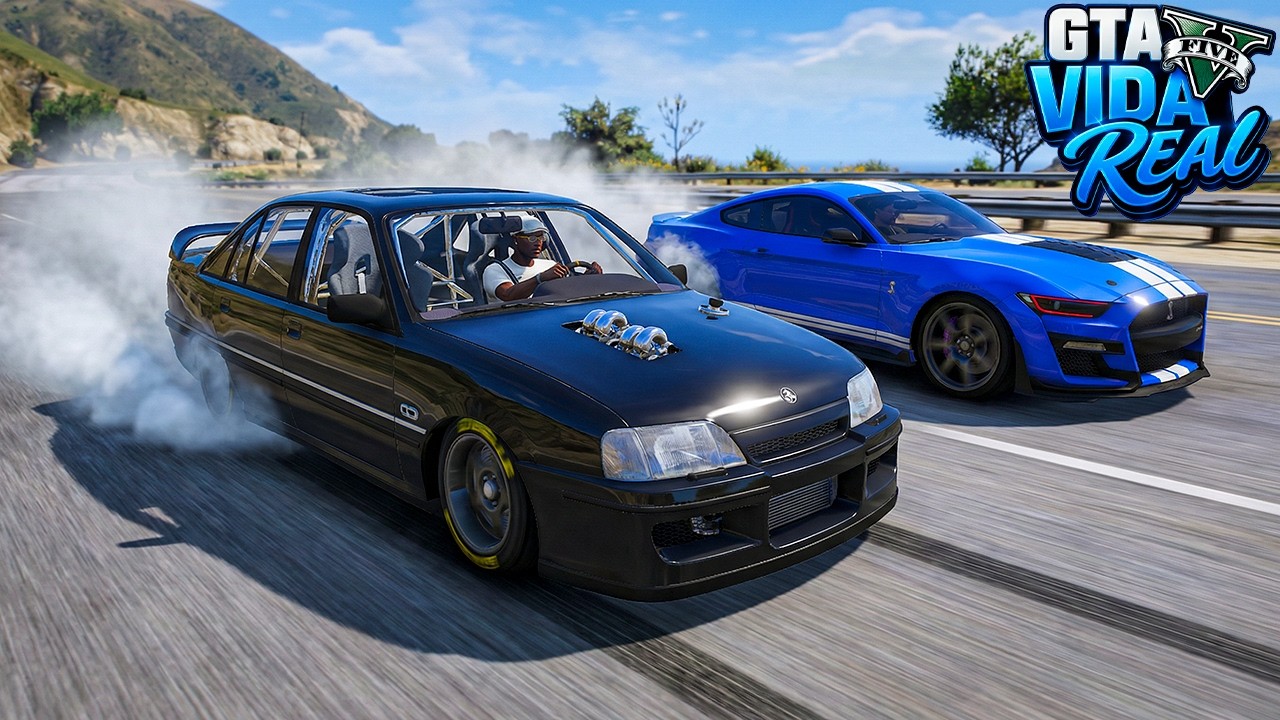 GTA V : VIDA REAL - APOSTEI UM RACHA CONTRA UM MUSTANG NA BR (DEU RUIM!) - #136