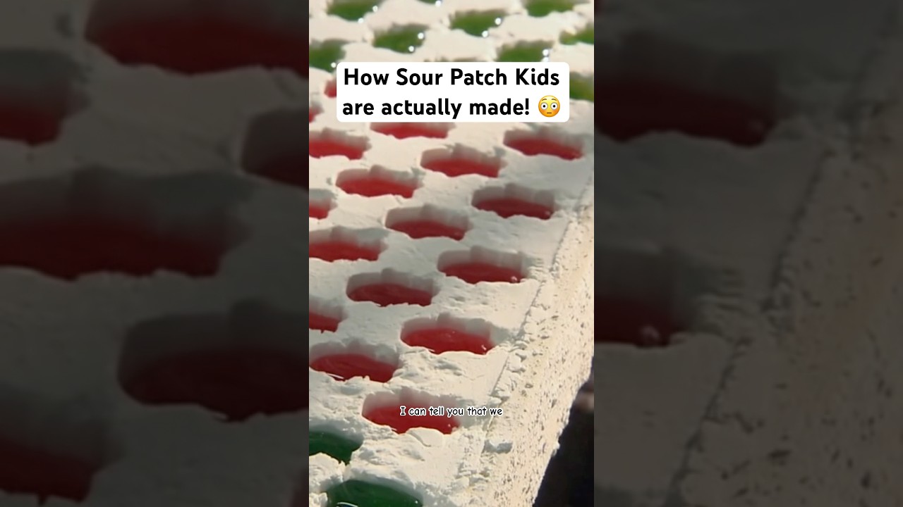 How Sour Patch Kids are actually made! 😳 #sourpatchkids #sourpatch #sourcandy