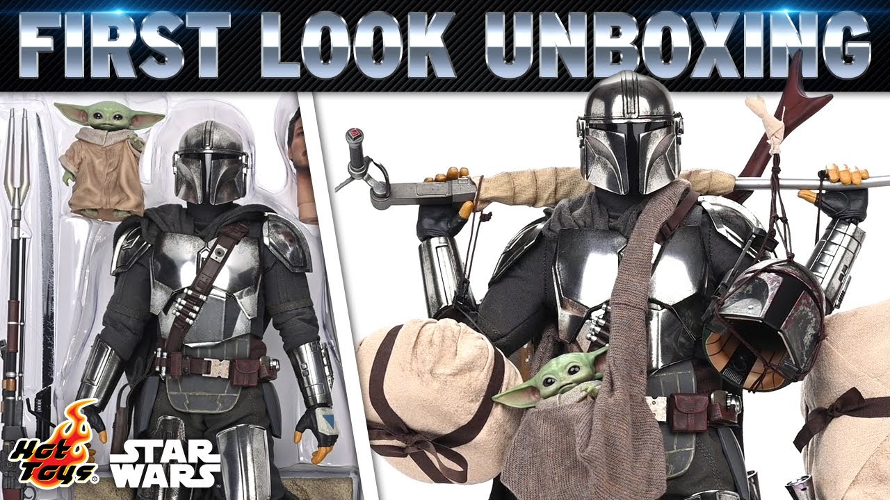 Hot Toys The Mandalorian & Grogu Deluxe Star Wars Figure Set Unboxing | First Look