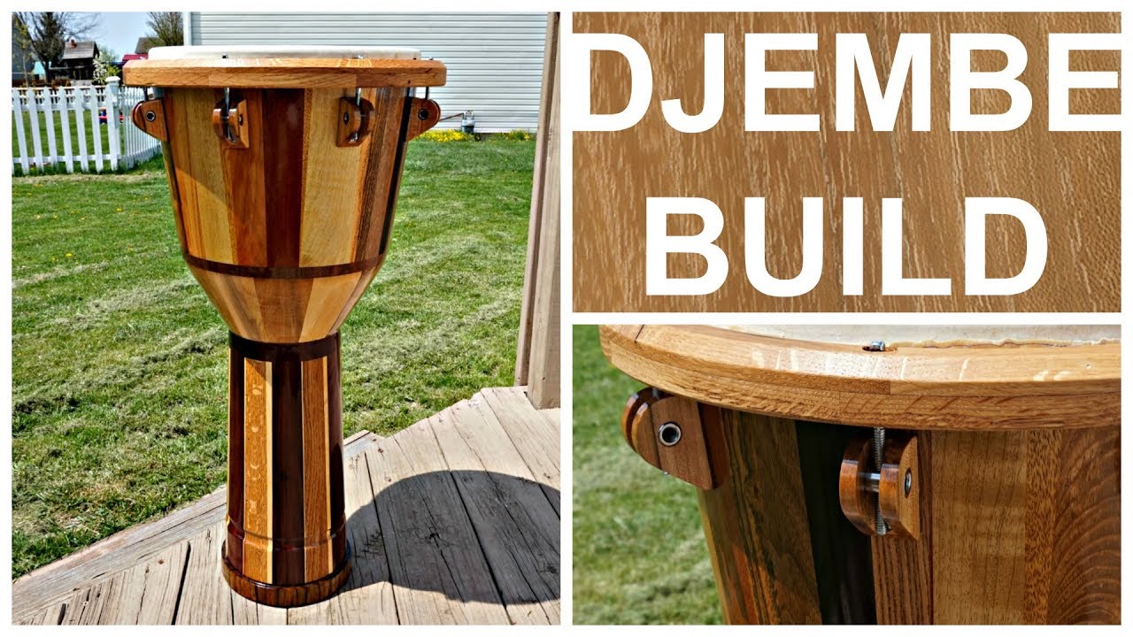 DJEMBE BUILD w/ SIMPLE TOOLS & SCRAP WOOD, Part 3