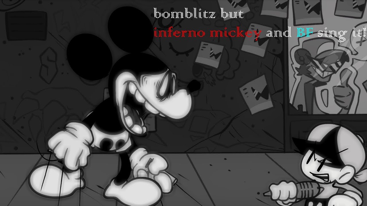 bomblitz but inferno mickey and BF sing it! (Friday Night Funkin)