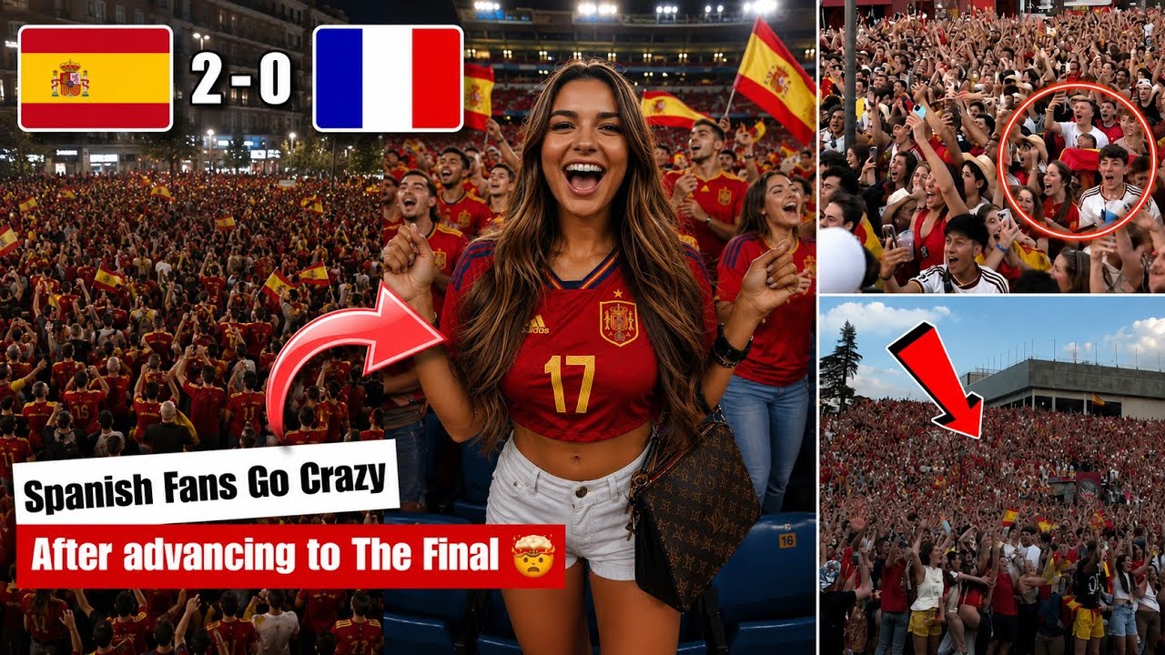 🇪🇦🤯 Crazy Reactions Spain fans after beating France 2-0 and advancing to the final.