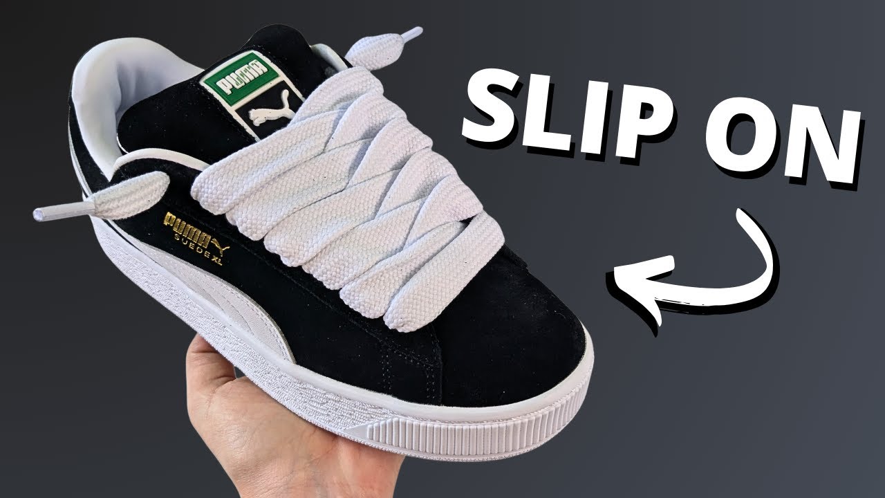 HOW TO LACE PUMA SUEDE XL WITHOUT TYING (2 WAYS)