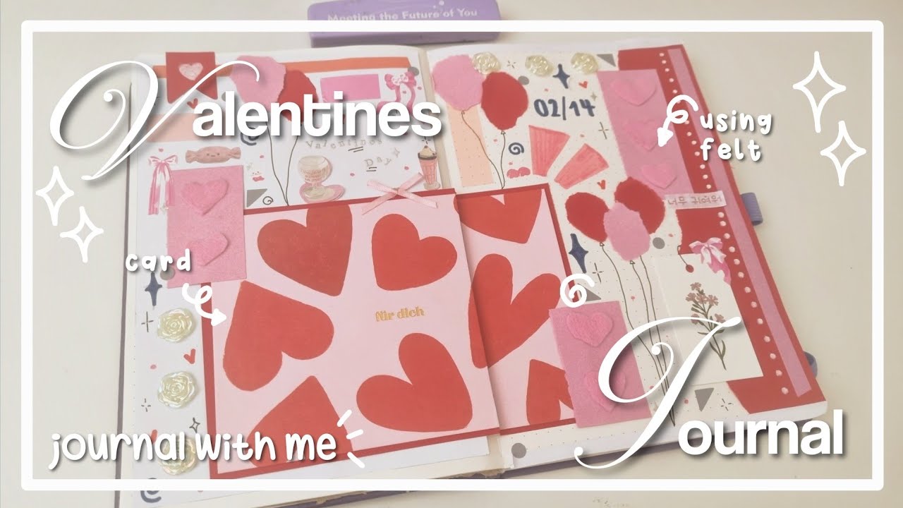 ៵ ִ ࣪ Journal with me EP.2 Valentine's edition 💐◌𓈒𖡼
