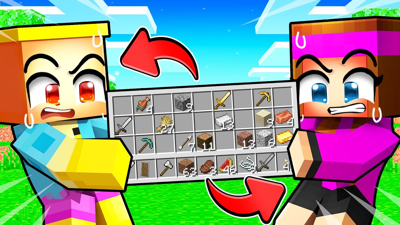 ANNA et YOANANAS partagent leurs INVENTAIRES sur Minecraft !