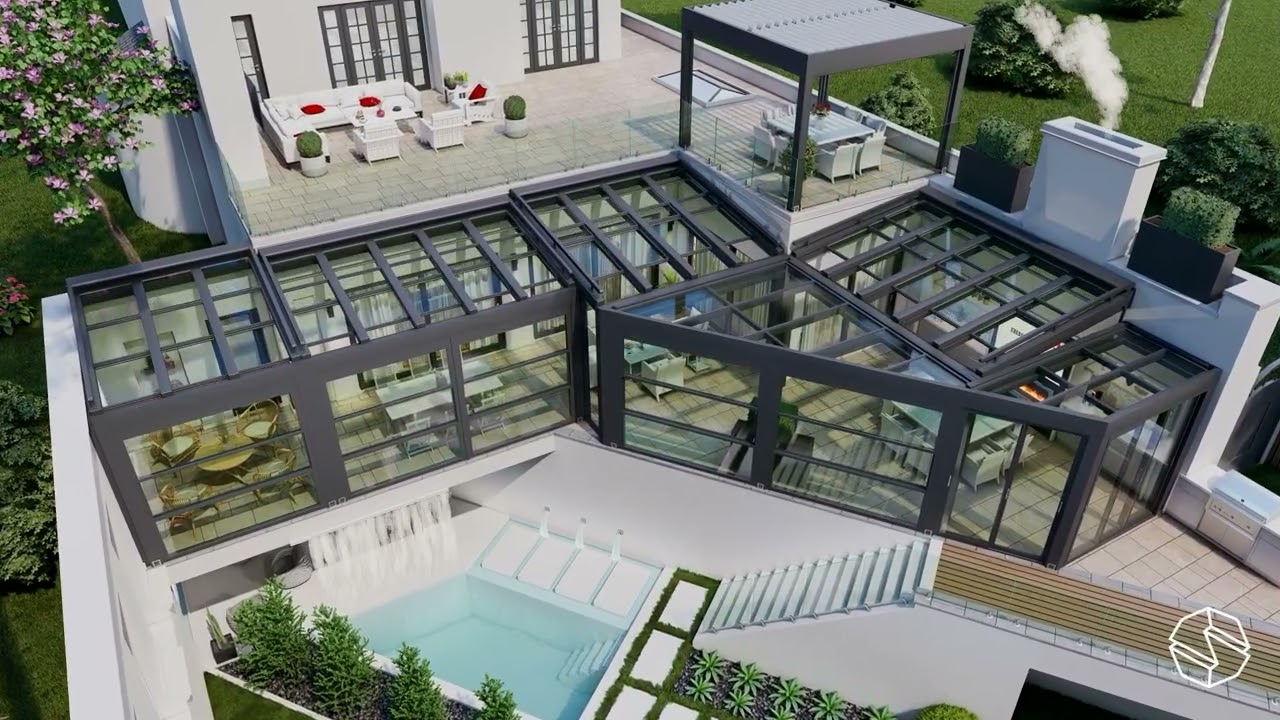 Retractable Glass Roof Dynamic | Sunroom Panora | Guillotine |Sunshade |Ultimate Outdoor Solutions