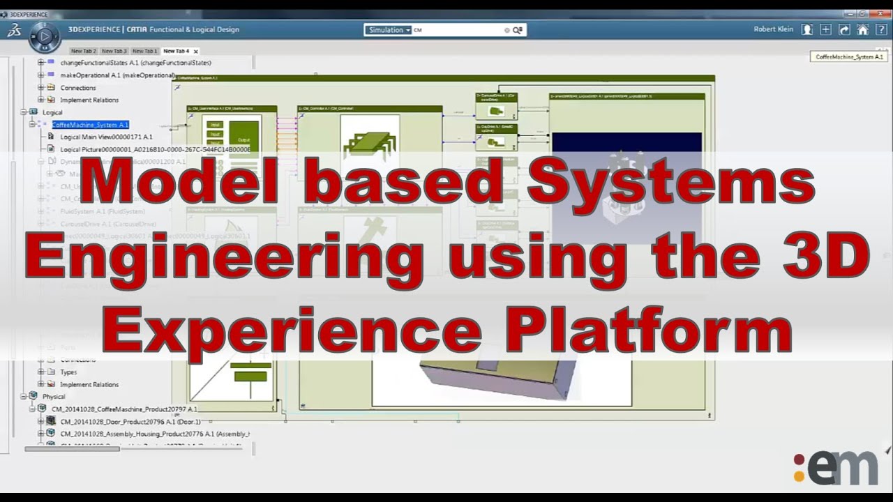 Model based Systems Engineering using the 3D Experience Platform