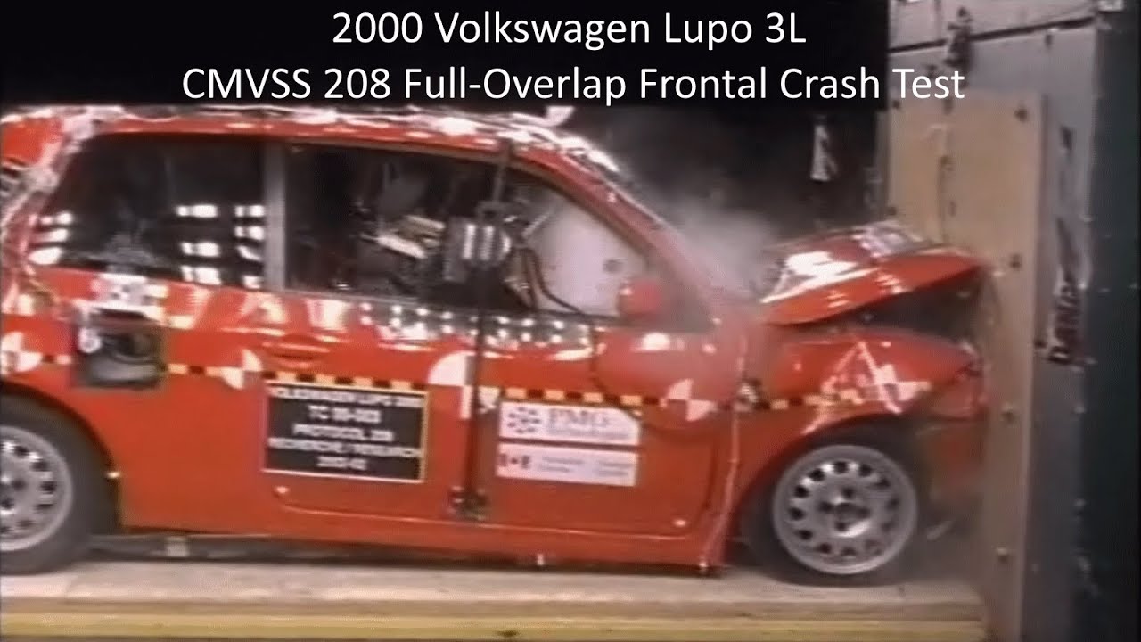 1999-2005 Volkswagen Lupo 3L CMVSS 208 Full-Overlap Frontal Crash Test (30 Mph)