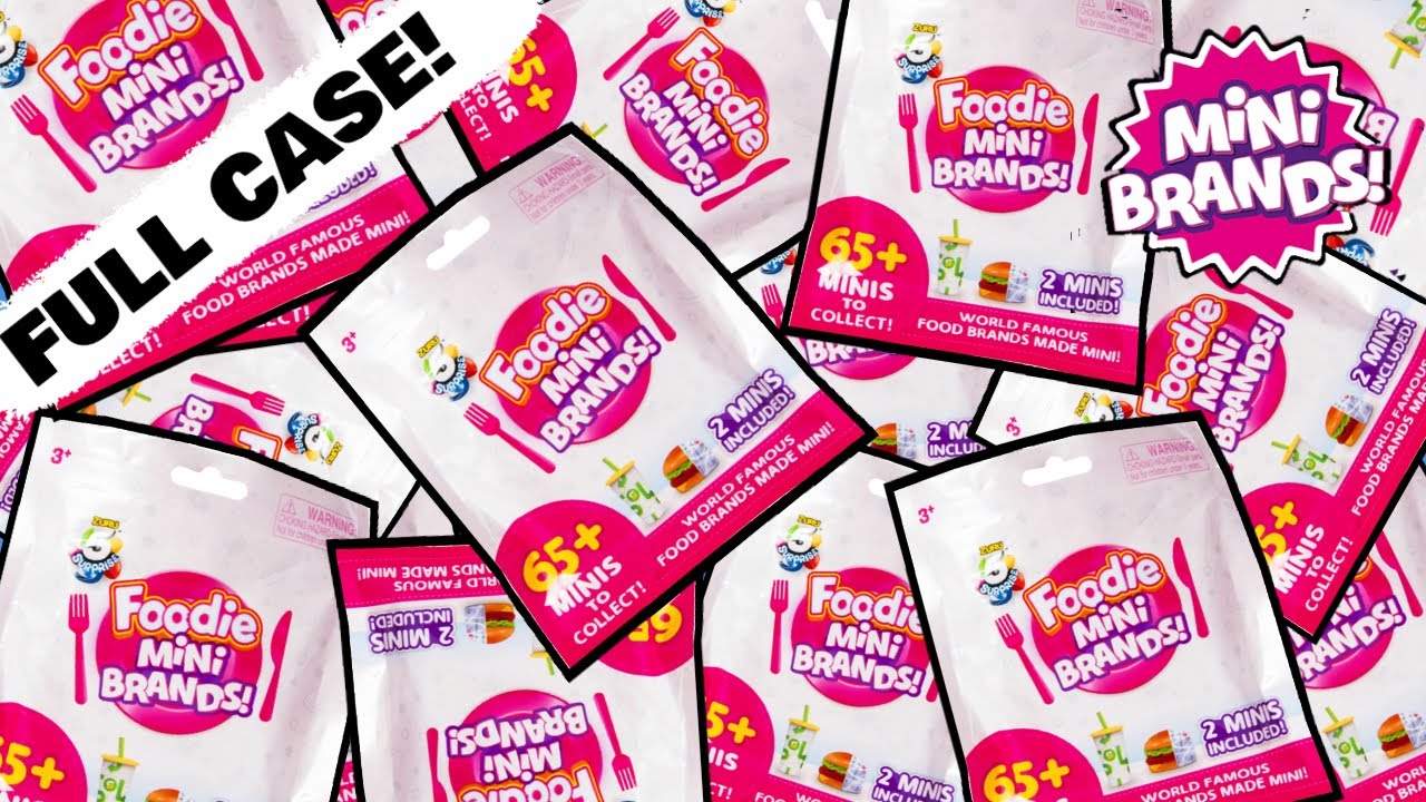 UNBOXING FULL CASE FOODIE MINI BRANDS FROM FIVE BELOW BLIND BAG OPENING!
