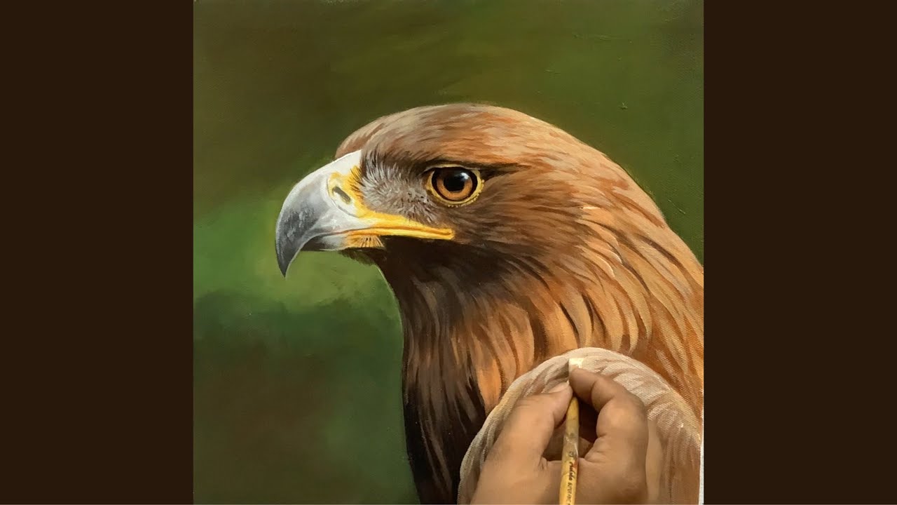 Daily Challenge #9 Painting: A Portrait Of Golden Eagle || ARTOHOLIC