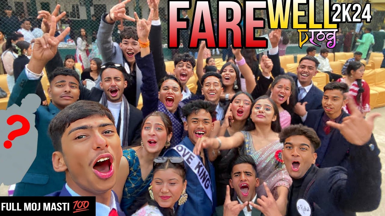 School Farewell - Vlog | Full Moj Masti 🍷🕺|  2K23 - 24 | Dancing Thakuri