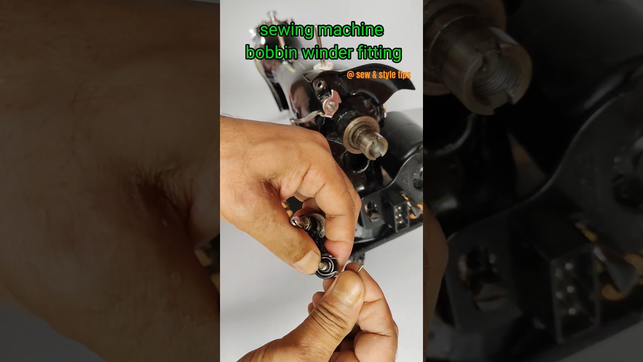 Sewing machine bobbin winder fitting 