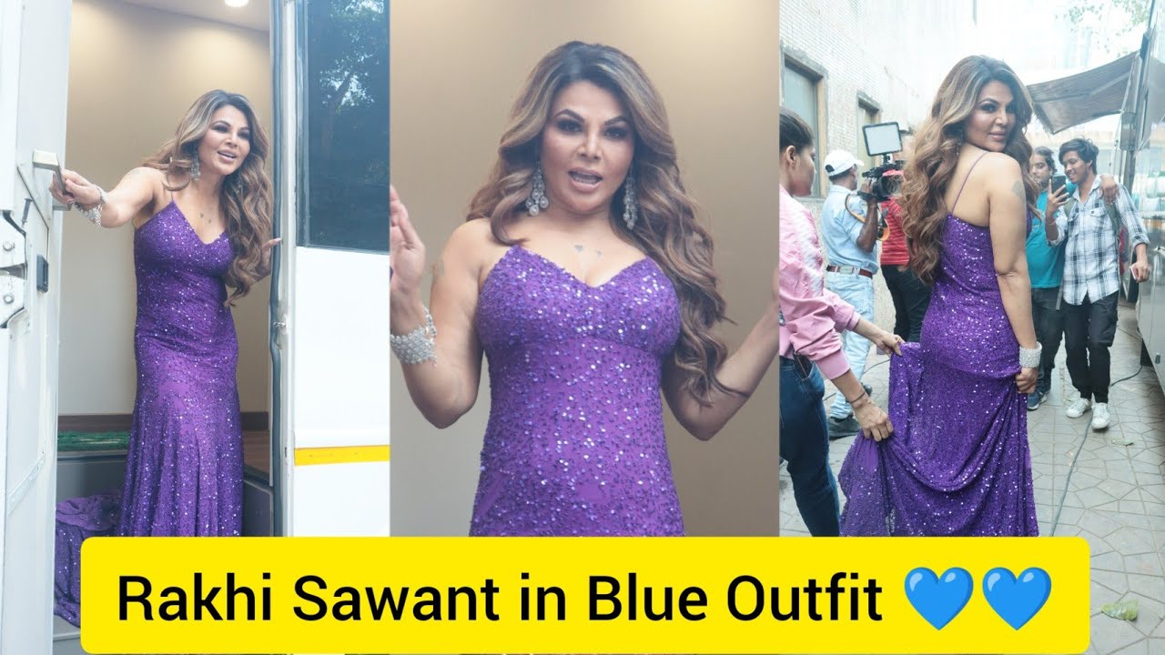 Rakhi Sawant Looking Gorgeous Blue 💙 Came For On location Shoot in Mumbai