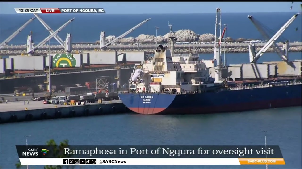 Ramaphosa in Port of Ngqura for oversight visit