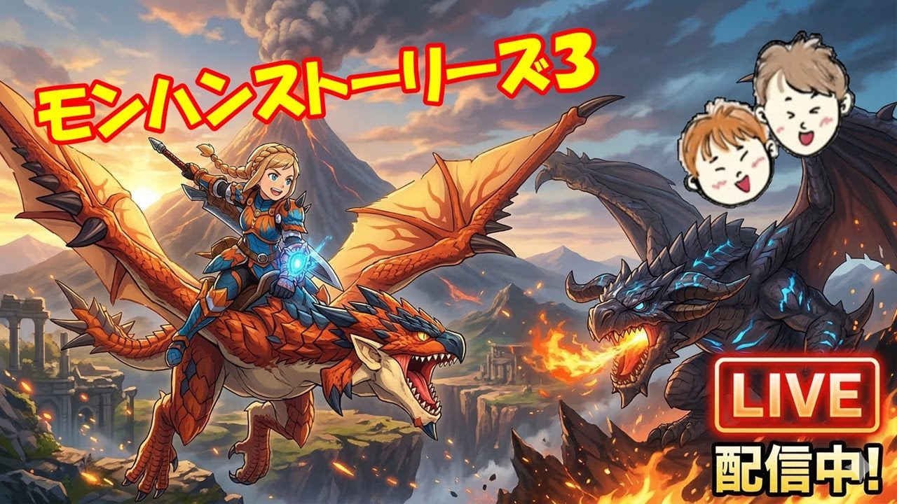 【モンハンストーリーズ3】学校やすみだーー　アエンシン倒しまくぞーなおくんのゲームプレー配信【Steam】