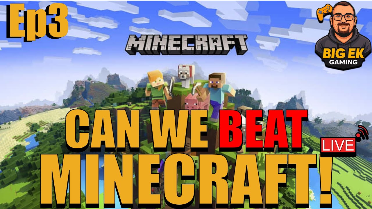 Ep3 - Two 40 Year Old Men Try to Beat Minecraft | Live Survival Challenge with @ObsidianGamingTv