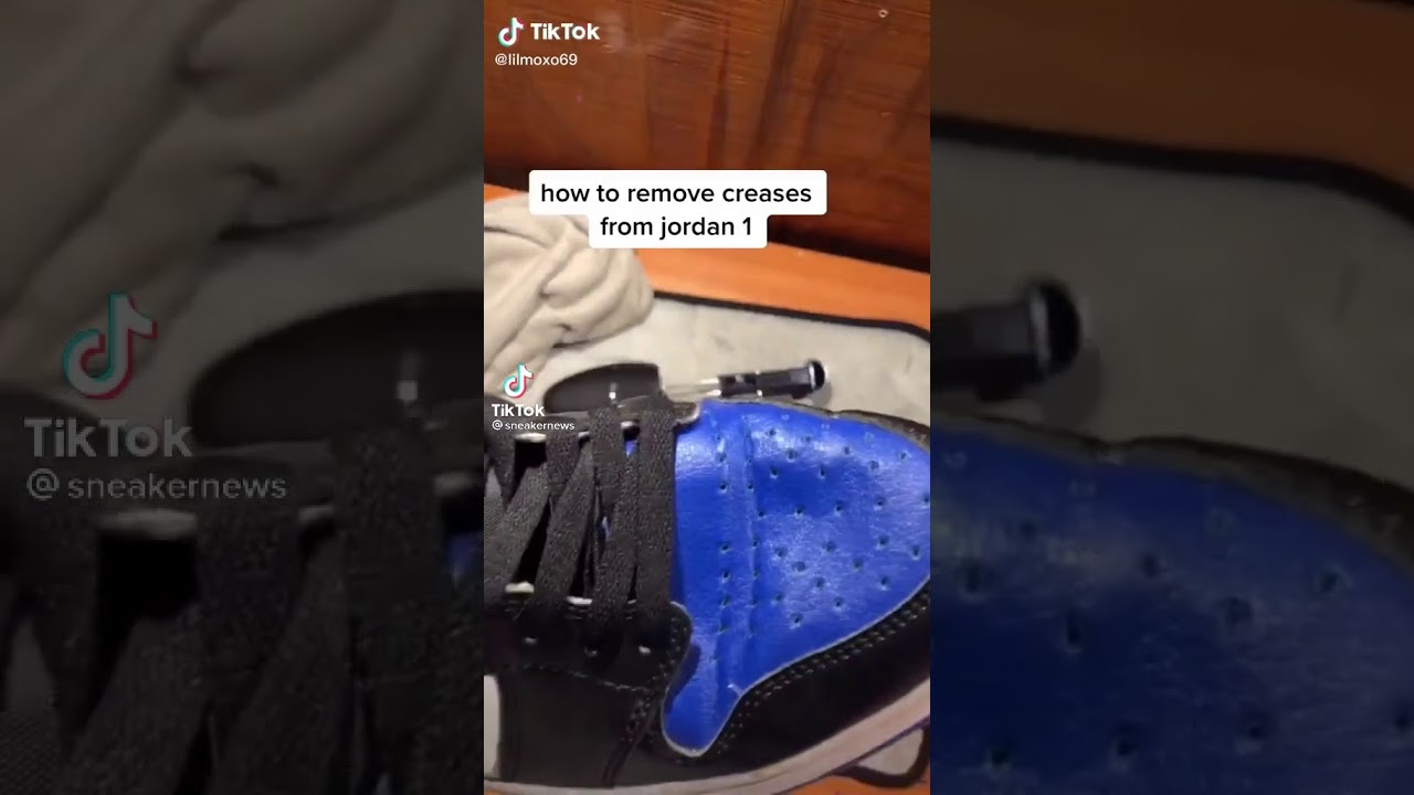 How to remove crease for air Jordan 1’s
