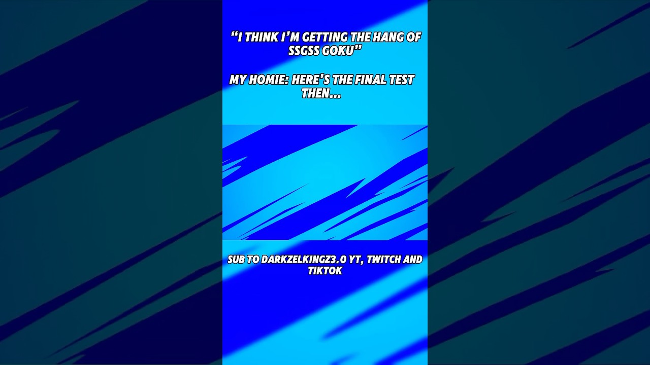 “I Just Wanted to main SSGSS Goku” 