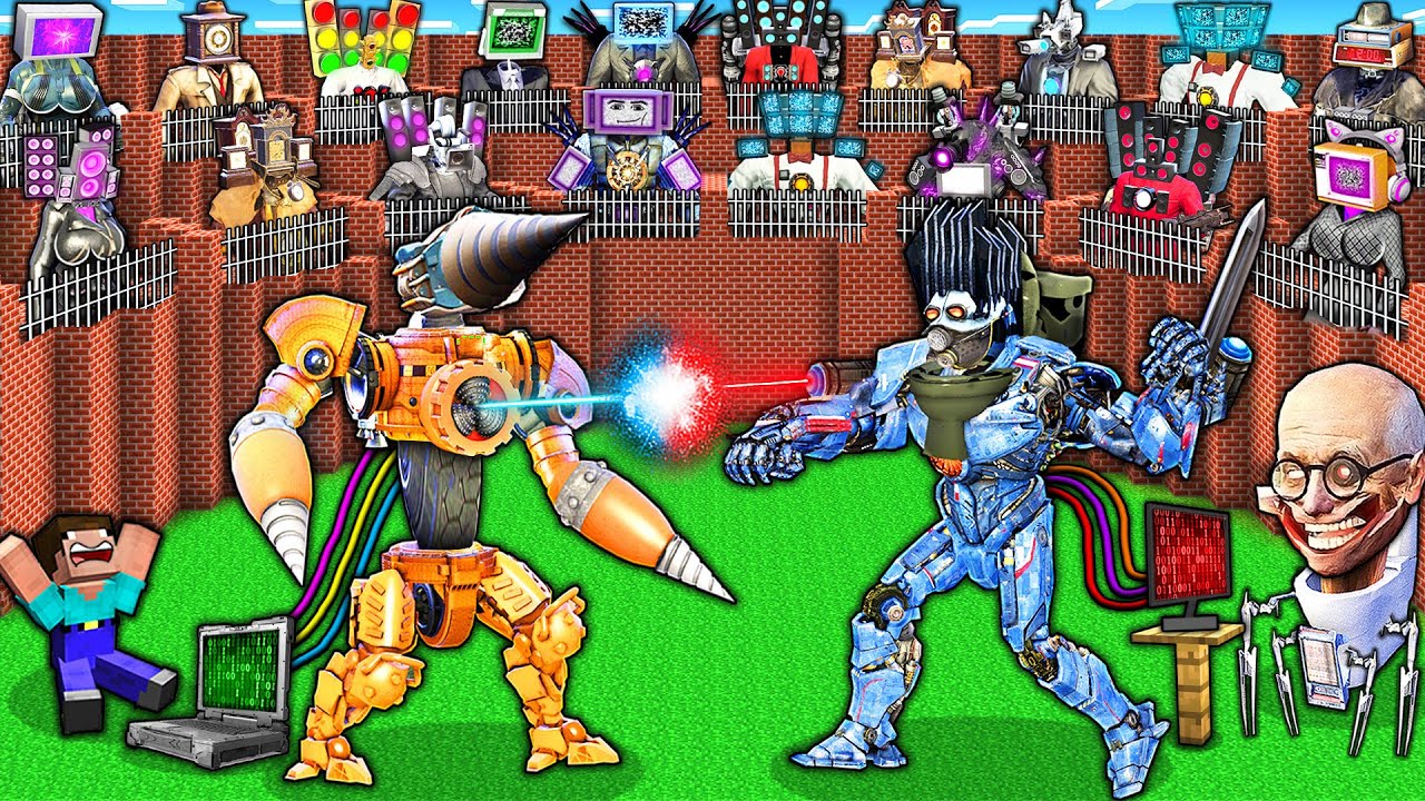 FINAL BATTLE of DRILL MAN vs UPGRADED G-MAN SKIBIDI TOILET in MINECRAFT animation! SPEAKER MAN TITAN