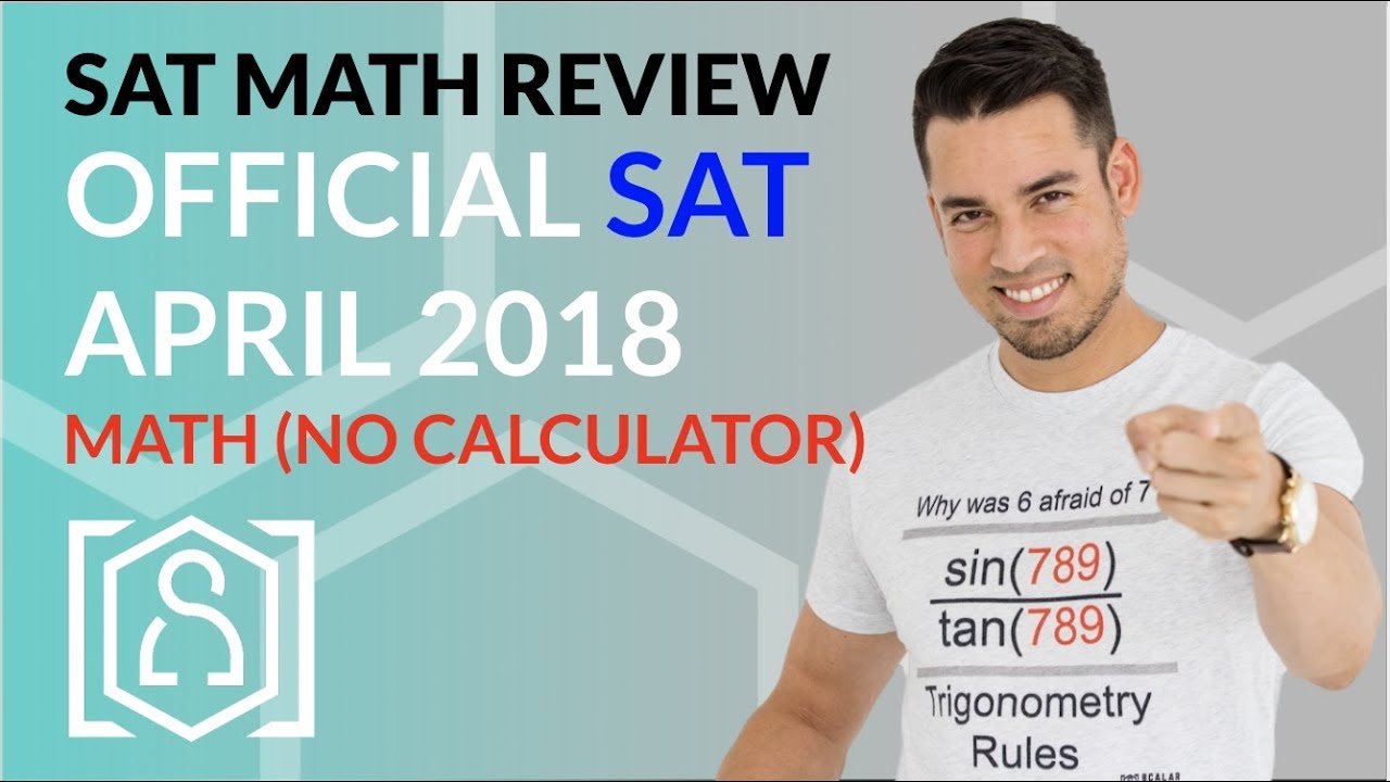 Official SAT April 2018 No Calculator Math Section (In Real Time)
