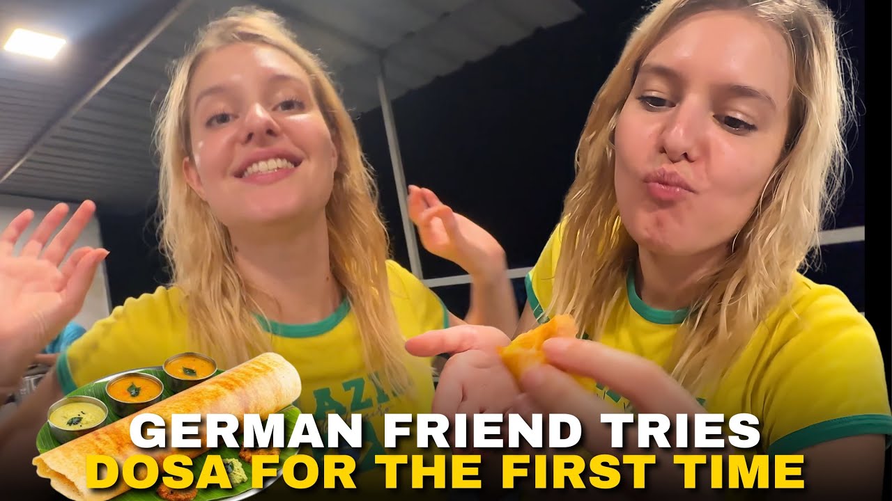 My German Friend Tries Dosa for the First Time – Her Reaction Will Shock You! 😱 @lizlaz_tv