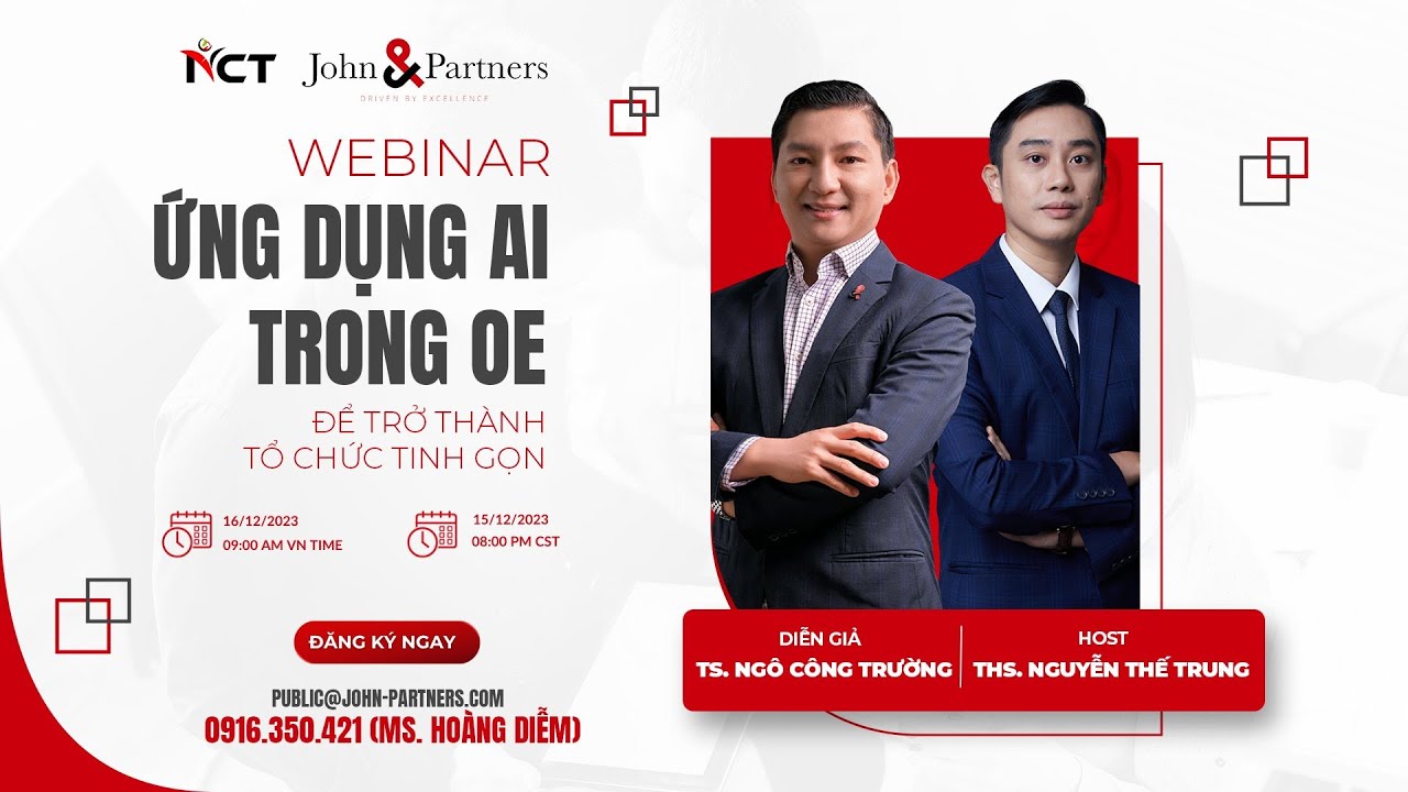 WEBINAR  - ỨNG DỤNG AI TRONG OE | TS. NGÔ CÔNG TRƯỜNG | XPERTPRO.AI | VIETBUSINESS