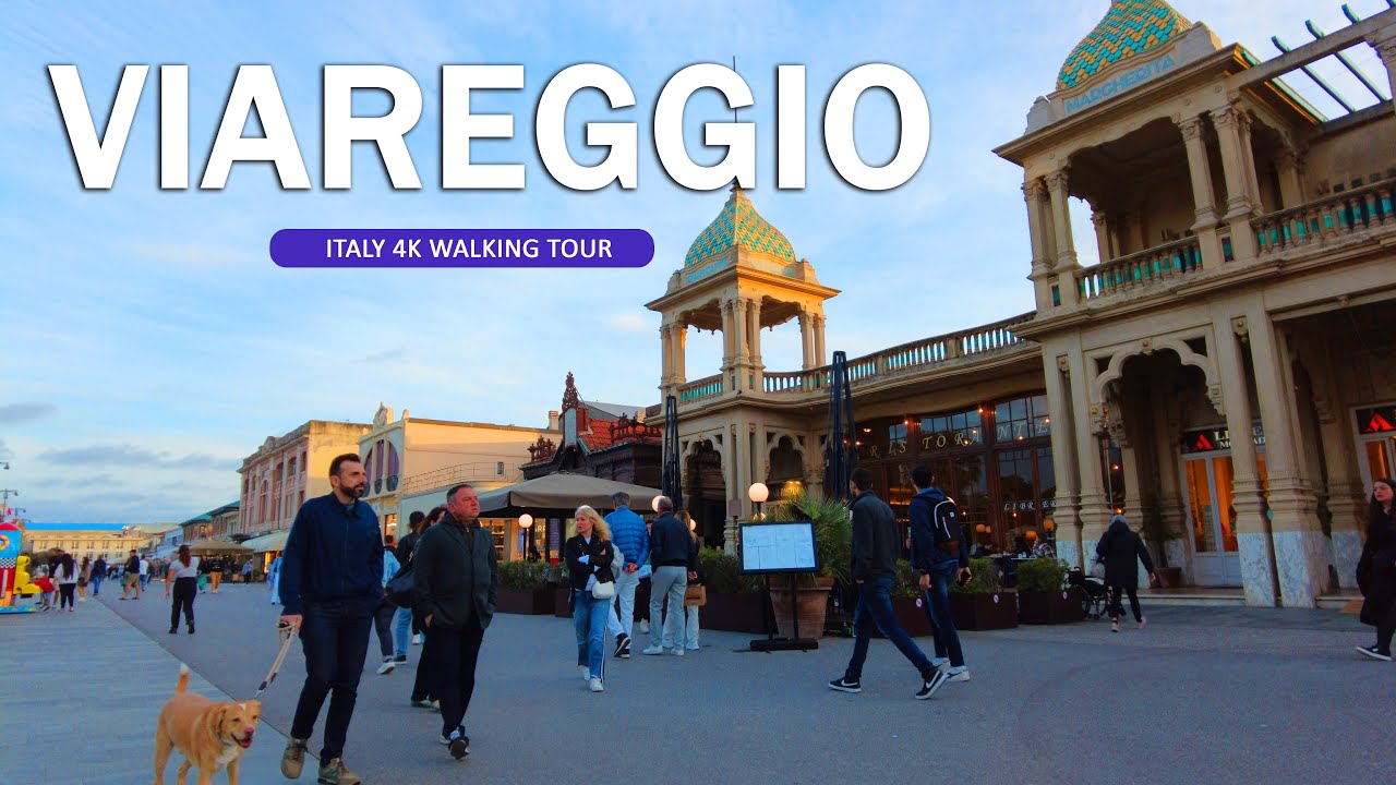 Viareggio Italy - Amazing City Of Toscana - 4k Walking Tour