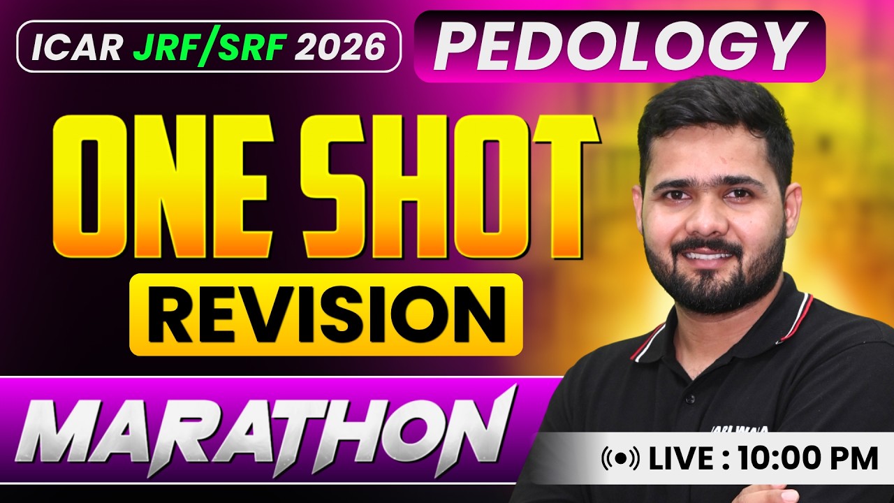 ICAR JRF/SRF Soil Science I Pedology One Shot by IARI Wala