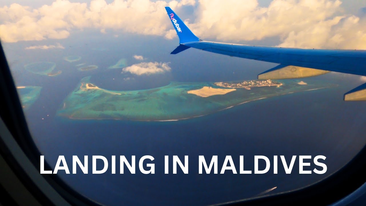 Landing in Male airport, MALDIVES