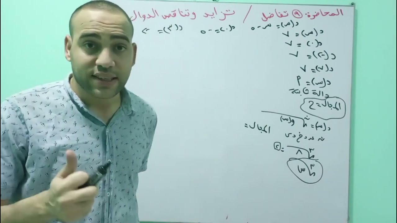 تزايد وتناقص الدوال 3ث