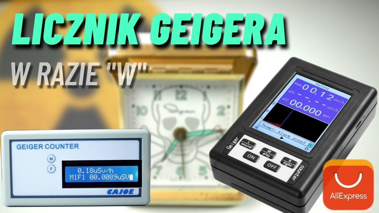 TEST - TANI LICZNIK GEIGERA BR-9B vs GMV2 CAJOE i radioaktywne zegarki - DOZYMETR Z ALIEXPRESS