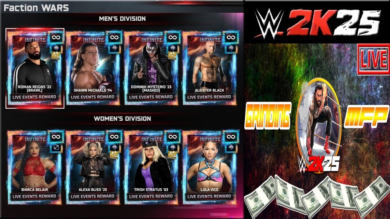 WWE 2K25: MyFaction:  Faction Wars + Grinding MFP
