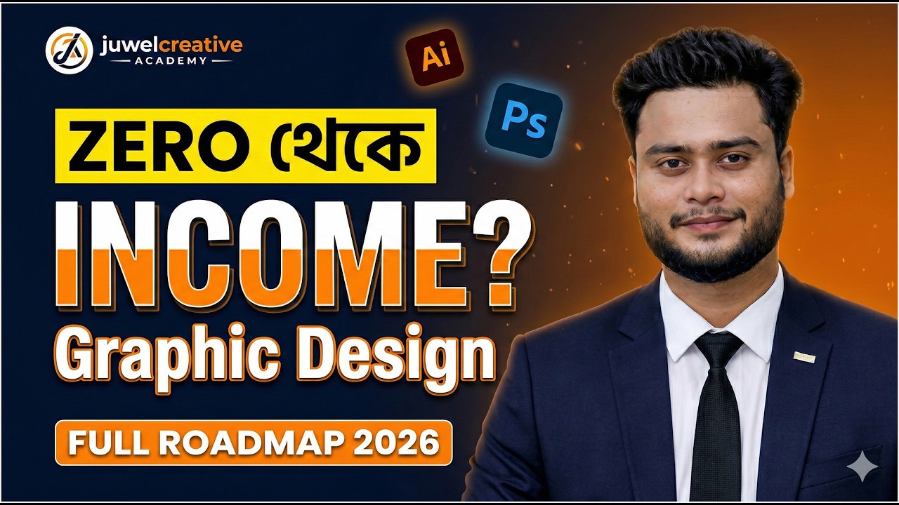 Graphic Design শিখে Marketplace থেকে ইনকাম | Beginner Full Roadmap 2026